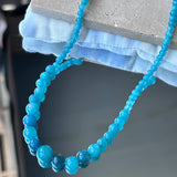 Aquamarine Natural Stone Beaded Necklace