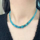 Aquamarine Natural Stone Beaded Necklace