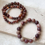 Brown Natural Stone Stacked Bracelet