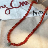 Natural Red Agate Beaded Necklace