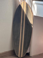 UCHAIUP Espresso Brown Wooden Balance Board Set 3-in-1 with Black Stripe | Maple Wood | Roller, Half Ball & Training Ball | 15mm Board